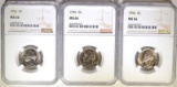 3 - 1956 JEFFERSON NICKELS NGC MS66