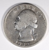 1932-S WASHINGTON QUARTER, VF/XF