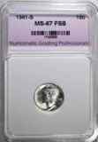 1941-S MERCURY DIME, NGP SUPERB GEM BU+ FSB