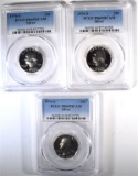 3-1976-S SILVER QUARTERS, PCGS PR-69 DCAM