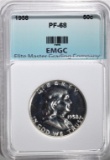 1958 FRANKLIN HALF DOLLAR, EMGC SUPERB GEM PROOF+