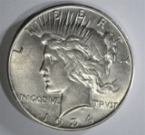 1934-S PEACE DOLLAR CHBU