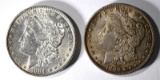 1884 & 1896 MORGAN DOLLARS, CH BU COLOR!