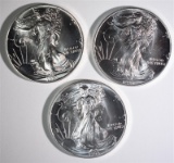 3-BU 1993 AMERICAN SILVER EAGLES