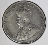 1925 CANADA 5 CENTS  FINE