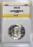 1962 FRANKLIN HALF DOLLAR, LVCS SUPERB BU