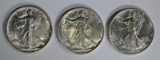 3 - 1944-S WALKING LIBERTY HALF DOLLARS