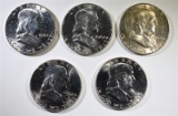 5 - 1962 FRANKLIN HALVES CHOICE BU