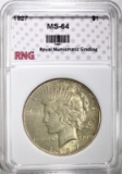 1927 PEACE DOLLAR RNG CH BU