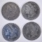 4-BETTER DATE AVE CIRC MORGAN DOLLARS: