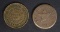 2-PATRIOTIC CIVIL WAR TOKENS