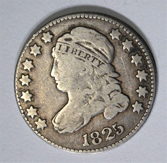 1825 BUST DIME, FINE