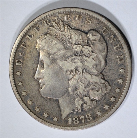 1878-CC MORGAN DOLLAR, VF NICE