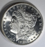 1887 MORGAN DOLLAR  GEM BU PL