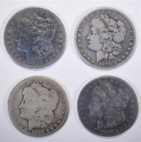 4-BETTER DATE AVE CIRC MORGAN DOLLARS: