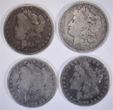 4-BETTER DATE AVE CIRC MORGAN DOLLARS: