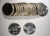 GEM BU ROLL OF 1962-D FRANKLIN HALF DOLLARS