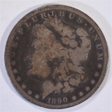 1890-CC MORGAN DOLLAR  VG