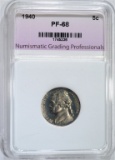 1940 JEFFERSON NICKEL NGP SUPERB