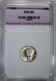 1943 MERCURY DIME NGP SUPERB GEM