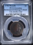 1793 WREATH LARGE CENT, PCGS GOOD RARE!!