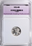 1944 MERCURY DIME NGP SUPERB GEM