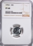 1954 ROOSEVELT DIME NGC PF68