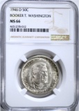 1946-D B.T. WASHINGTON HALF, NGC MS-66 SUPER!