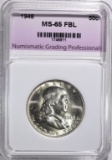 1948 FRANKLIN HALF DOLLAR NGP GEM