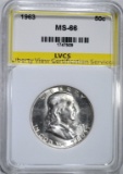 1963 FRANKLIN HALF DOLLAR, LVCS SUPERB BU