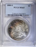 1880-S MORGAN DOLLAR, PCGS MS-65