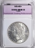 1890 MORGAN DOLLAR NGP GEM BU+