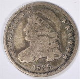 1835 CAPPED BUST DIME VG