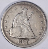 1875-S TWENTY CENT PIECE VF/XF
