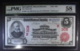 1902 RED SEAL $5 NATL CURRENCY PMG 58