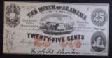 1863 25c STATE of ALABAMA NOTE CH.CU