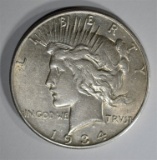 1934-S PEACE DOLLAR  AU+