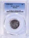 1938-D/D BUFFALO NICKEL, PCGS MS-67 SUPERB!