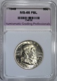 1948 FRANKLIN HALF DOLLAR NGP GEM