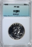 1955 FRANKLIN HALF DOLLAR EMGC SUPERB