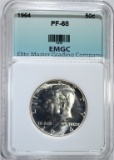 1964 KENNEDY HALF DOLLAR EMGC SUPERB