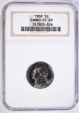 1960 JEFFERSON NICKEL, NGC PF-69 CAMEO!