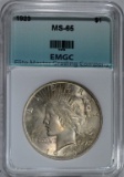 1923 PEACE DOLLAR EMGC GEM BU