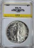 1987 AMERICAN SILVER EAGLE LVCS PERFECT