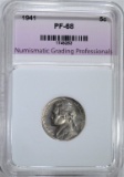 1941 JEFFERSON NICKEL NGP SUPERB