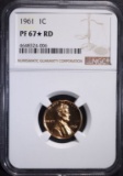 1961 LINCOLN CENT, NGC PF-67* RED