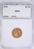 1915 $2.50 INDIAN GOLD PCI GEM BU