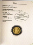 1915 AUSTRIA GOLD 1 DUCAT PASSPORT