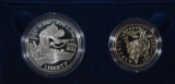1991-1995 World War II 50th Two-Coin Proof Set.