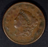 1833 LARGE CENT N-1 VF+